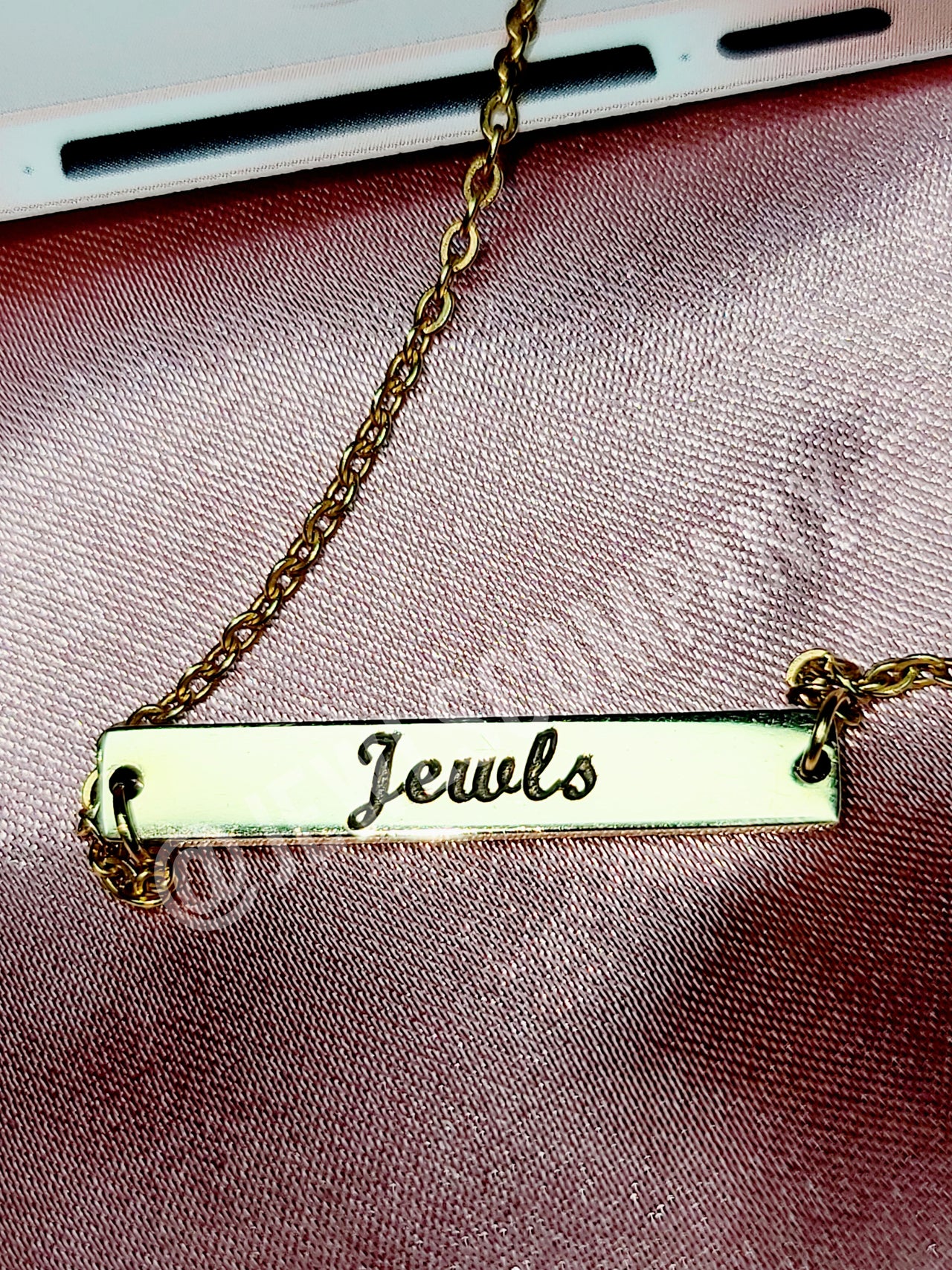 Custom Name Bar Necklace