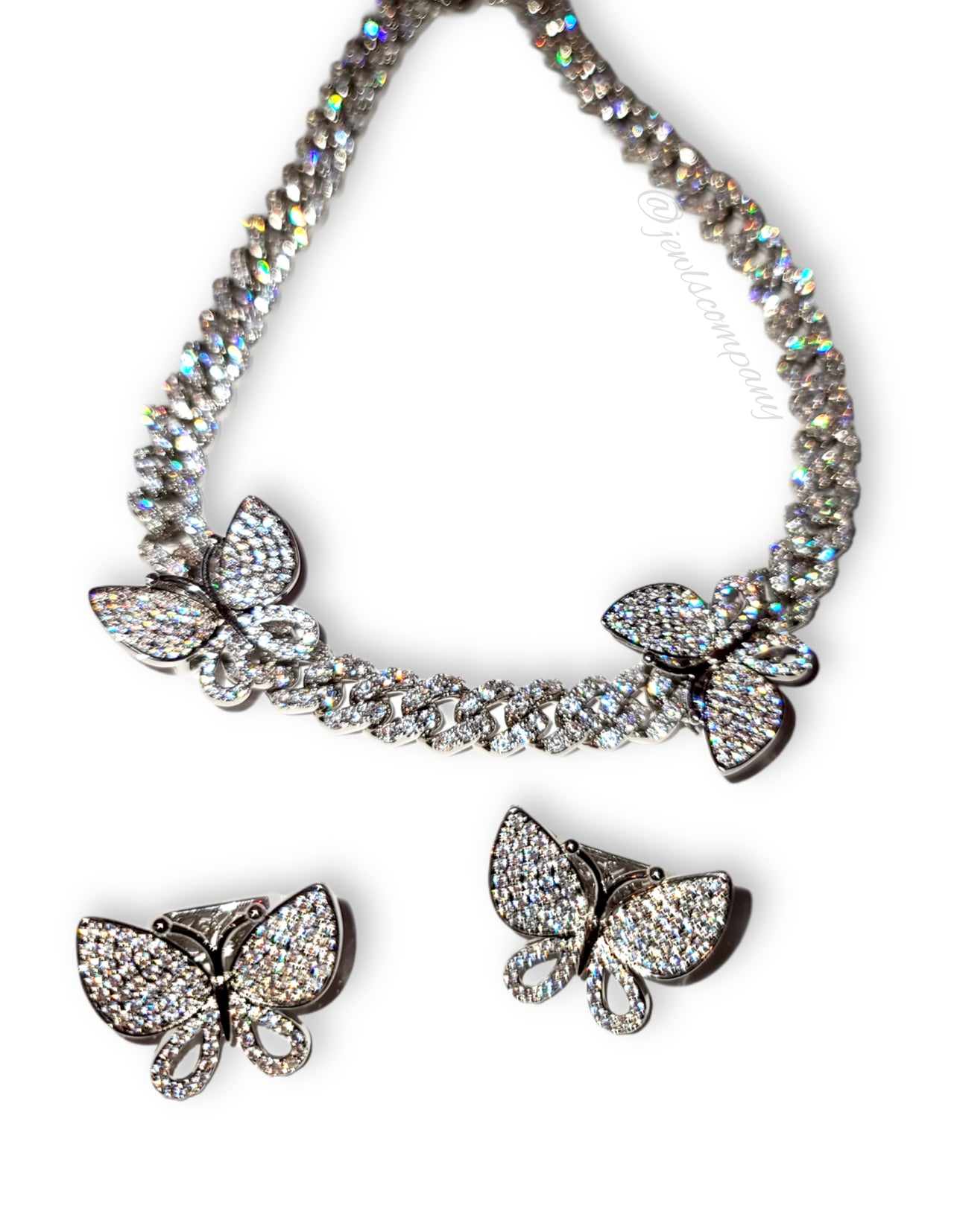 Butterfly Cuban Necklace